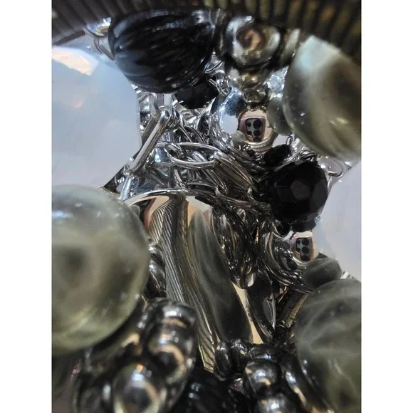 Goth Jewelry Lot 1lb Bulk Bundle Watches Rings Necklaces Silver Black - Picture 2 of 3